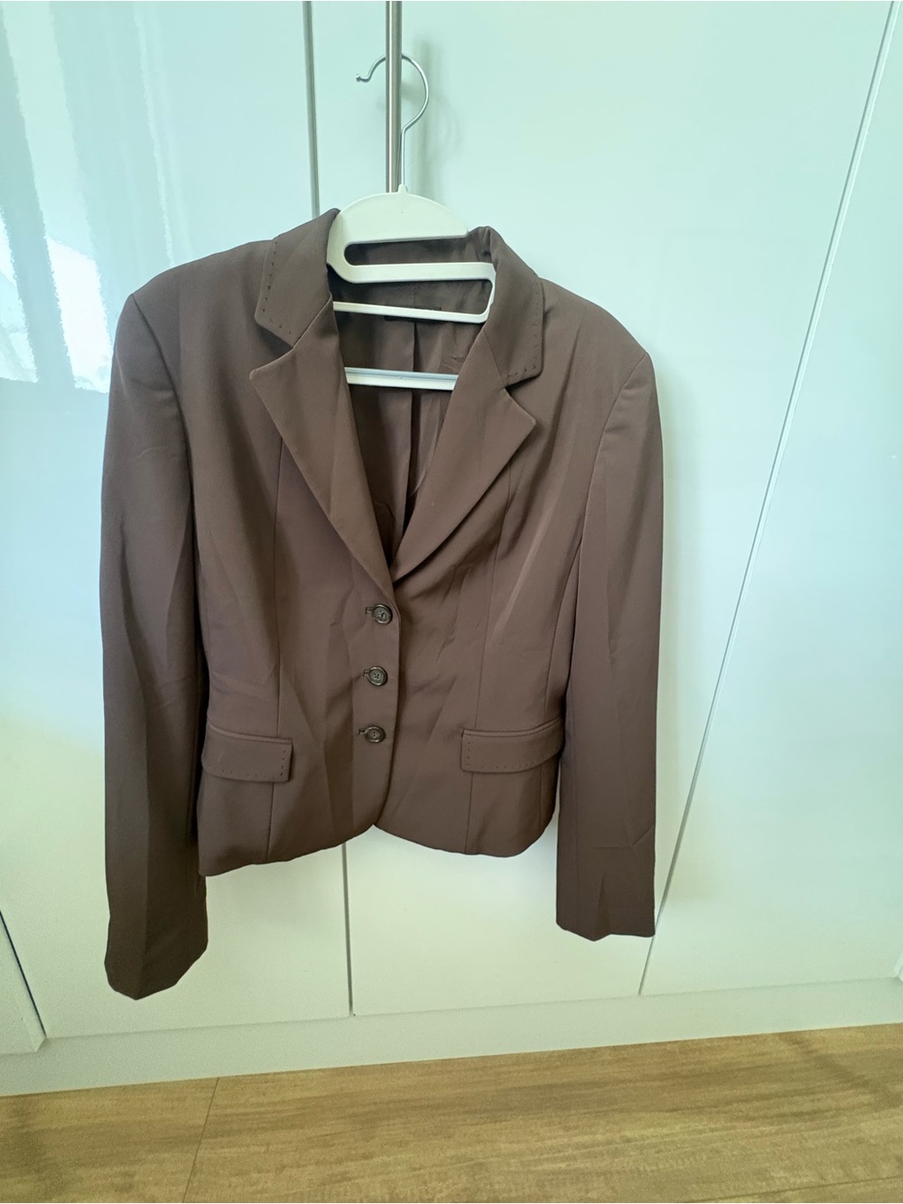 Tahari Taupe Brown Single-Breasted Women's Blazer